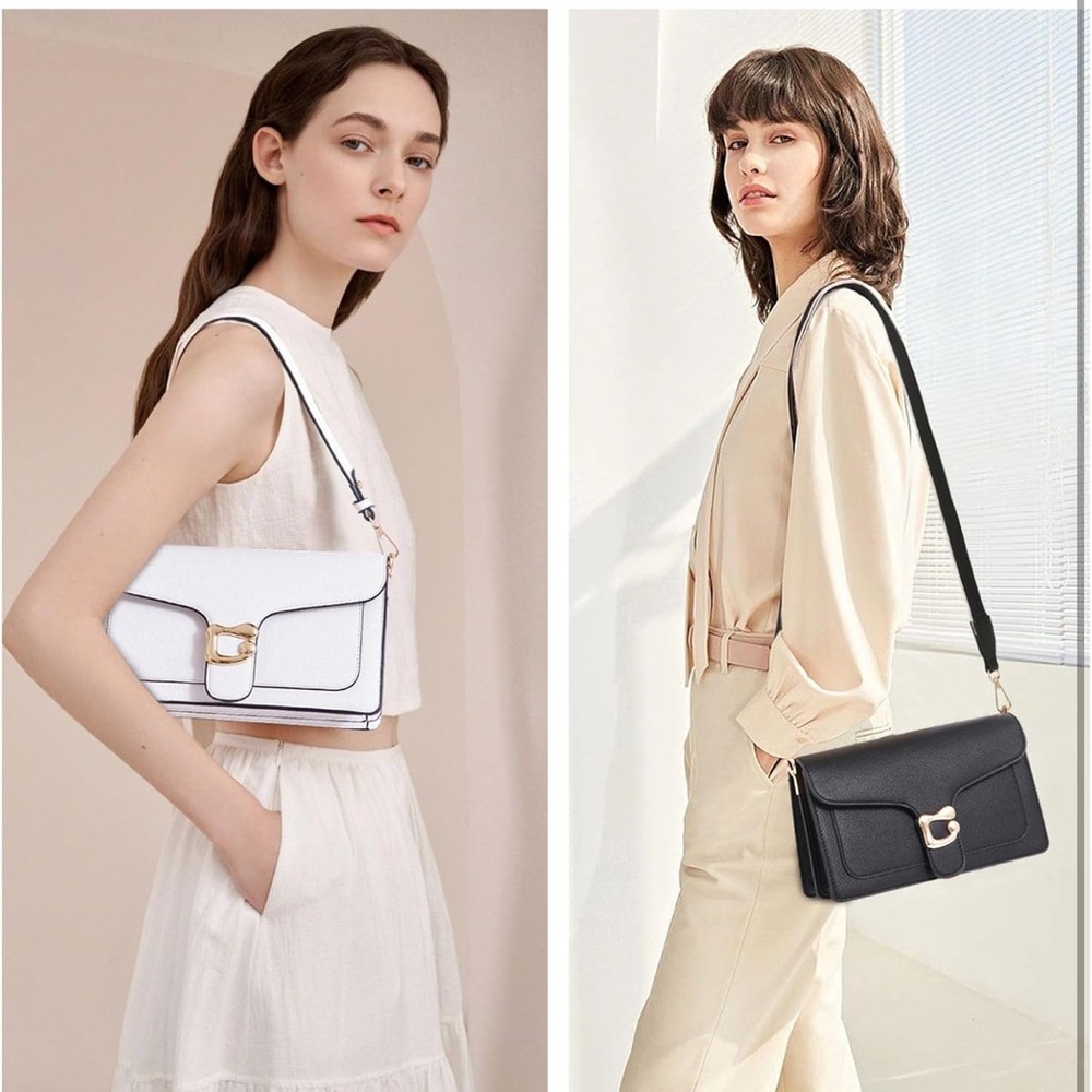 Elegant Black Shoulder Bag - Picture 2 of 10